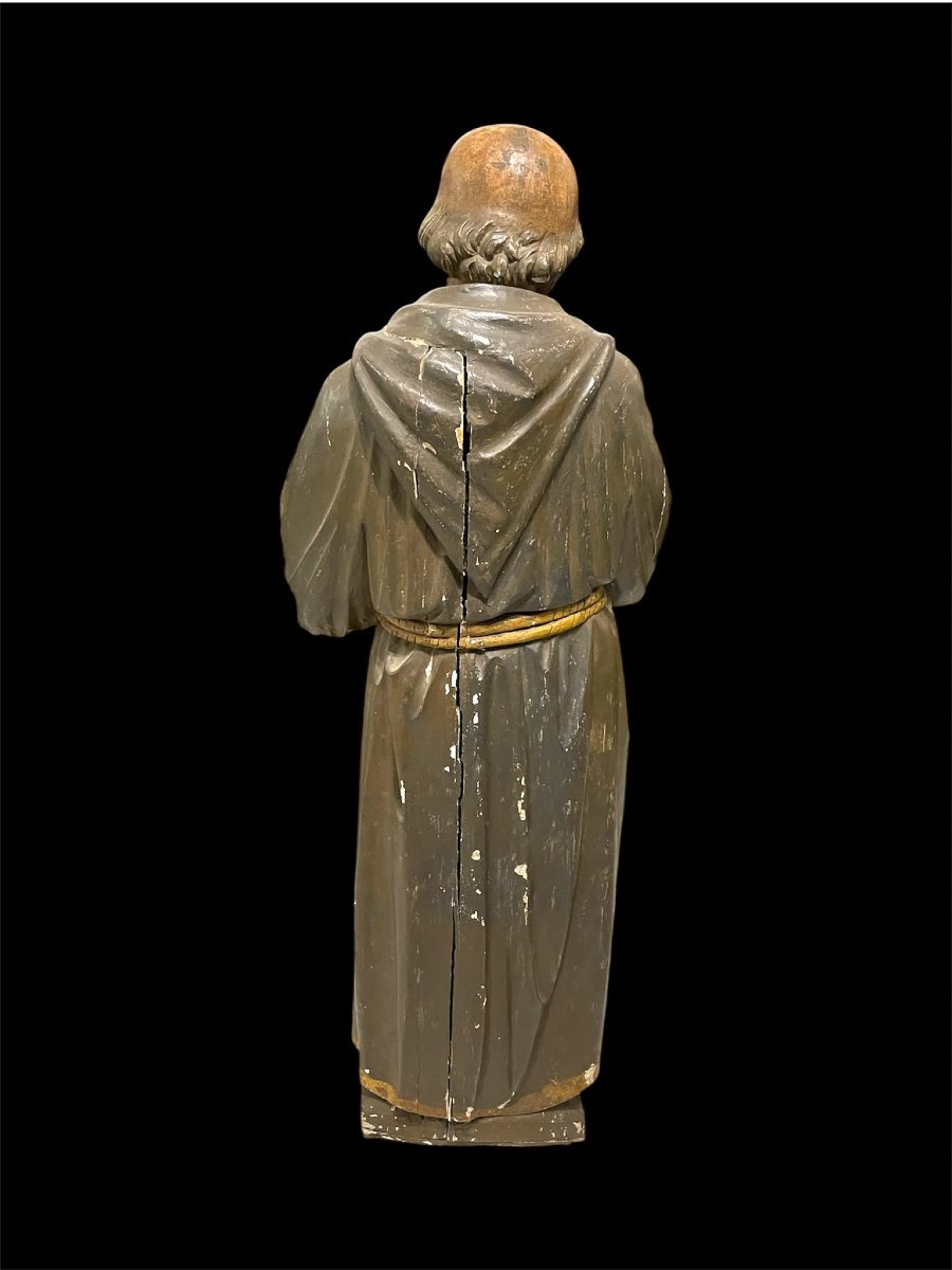 San Francesco d'Assisi – Scultura lignea policroma, Italia, XVIII secolo-photo-1