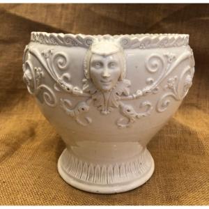 Cache Pot, Vase, XIXth Century Porcelain, Edouard Honoré