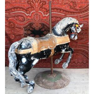 Carousel Horse, Cast Aluminum, Early 20th Century