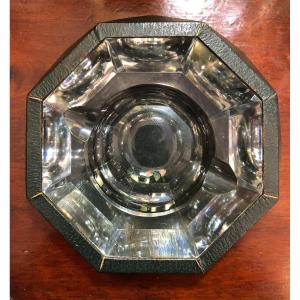 Val Saint Lambert Cut Crystal Ashtray, 20th Century 