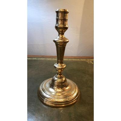 Bronze Candlestick, C Crowned, Late Seventeenth Century