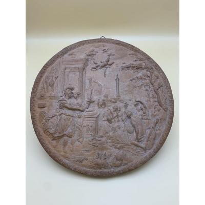 Large Terracotta Medallion, XIXth Century