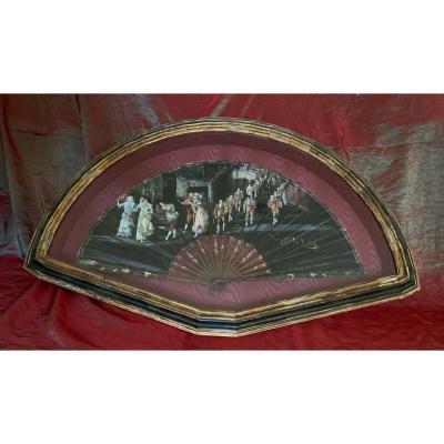 Painted Fan, Quadrille, Spain, XIXth Century