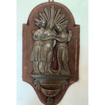 Benitier, Bronze, Antonio Pandiani, XIXth Century