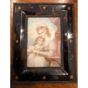 Miniature In Its Frame, XIXth Century