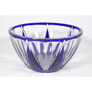 Vase, Decorative Bowl Crystal Saint Louis Blue