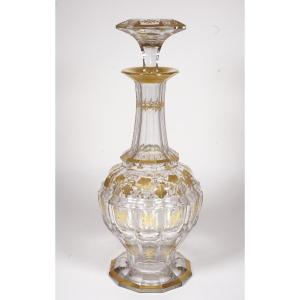 Carafe, Decanter  Gilded Crystal , Old Saint Louis, Baccarat?