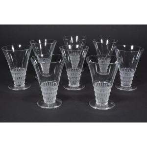 8 René Lalique Bourgueil Glasses