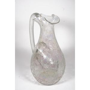  Ice Jug, Glass, Crystal Venice-style