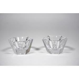 Pair Of Salt And Pepper Shakers, Baccarat Crystal Salt Cellars, Missouri