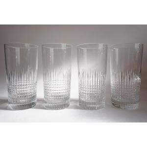 4 Baccarat Nancy Crystal Tumblers, Mugs, Cocktail Glasses
