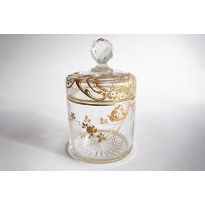 Box, Sugar Bowl, Baccarat Crystal Or Gold