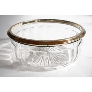 Bowl, Silver-gilt Crystal Cup, Puiforcat?