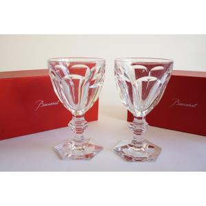2  Baccarat Harcourt Crystal Water Glasses