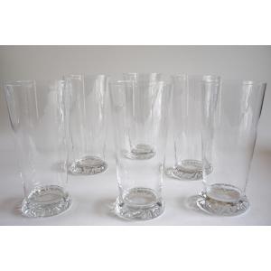 6 Daum Kim Crystal Mugs, Tumblers, Orangeade Glasses