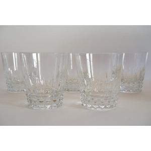 5 Crystal Whisky Glasses Baccarat Piccadilly