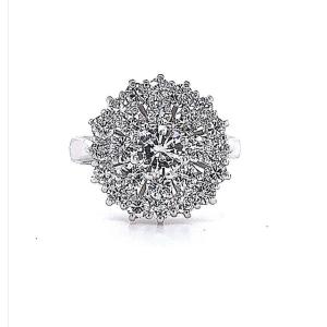 "eternal Radiance: Entourage Diamond Ring 18 Kt. White Gold"