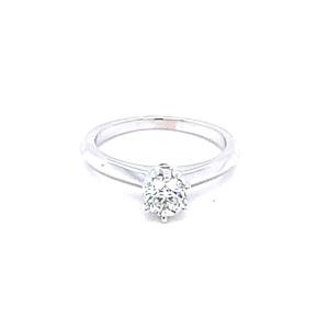 Diamond Solitaire 18kt White Gold.