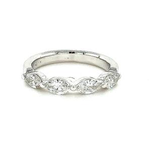 Bague Marquise en Or Blanc 18Kt