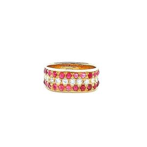 Ruby & Diamond Yellow Gold Ring