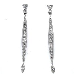 White Gold & Diamonds Earrings