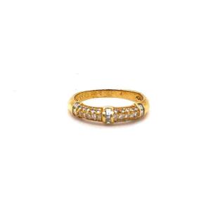 Ring Yellow Gold  Baguette & Diamonds 