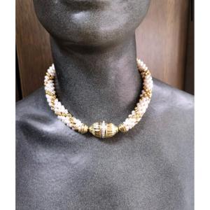 Collier de Perle & Diamant : L'élégance intemporelle alliée à l'éclat scintillant