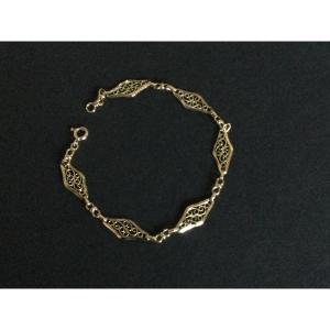 Yellow Gold Filigree Mesh Bracelet