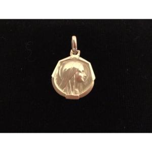 Yellow Gold Virgin Medal