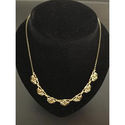 Drapery Necklace In Yellow Gold