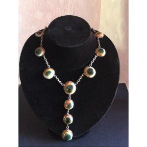 Silver Necklace Opercules From Oceania