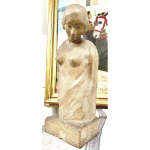 Sculpture Of A Half-naked Woman