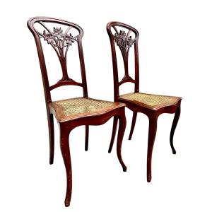 Pair Of Art Nouveau Chairs 
