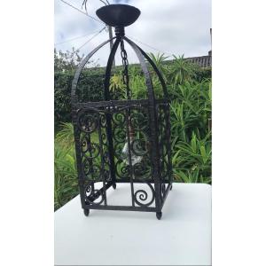 Art Deco Wrought Iron Lantern