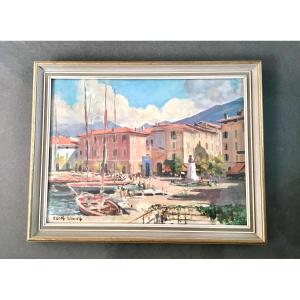Painting On Isorel View Of Antibes? Signed And Dated 1964