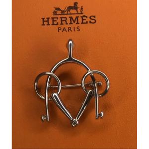 Vintage Hermes Silver Brooch 