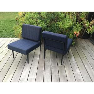 Pair Of Vintage Airborne Lounge Chairs From The 1950s/60s