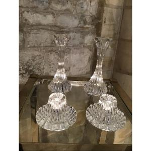 Set Of 4 Baccarat Massena Candlesticks
