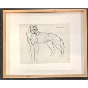 Original Drawing Signed Ph Albin De Buncey