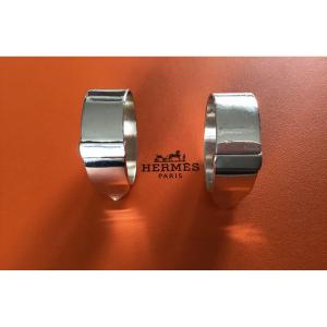 Pair Of HermÈs Sterling Silver Napkin Rings