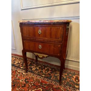 Transition Style Commode, In Marquetry. Mid 19th Century.