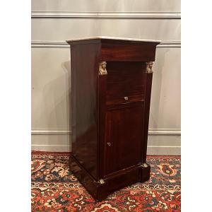 Empire Period Bedside Back From Egypt, Mahogany.