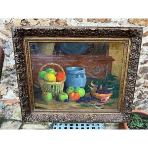Still Life With Fruit. Oil On Panel.xix
