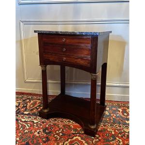 Empire Style Mahogany Bedside