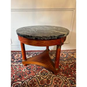 Empire Style Mahogany Pedestal Table.
