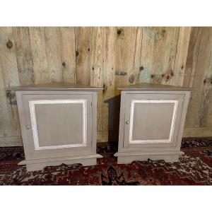 Pair Of Painted Wood Corners