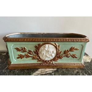Louis XVI Style Planter, With Medallions. 
