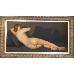 Female Nude Sleeping Hst Signed M. Briard 20th Century. 