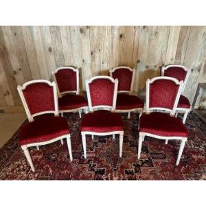 Set Of Six Louis XVI Style Chairs.
