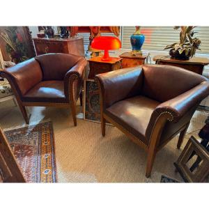 Pair Of Art Deco Period Armchairs.